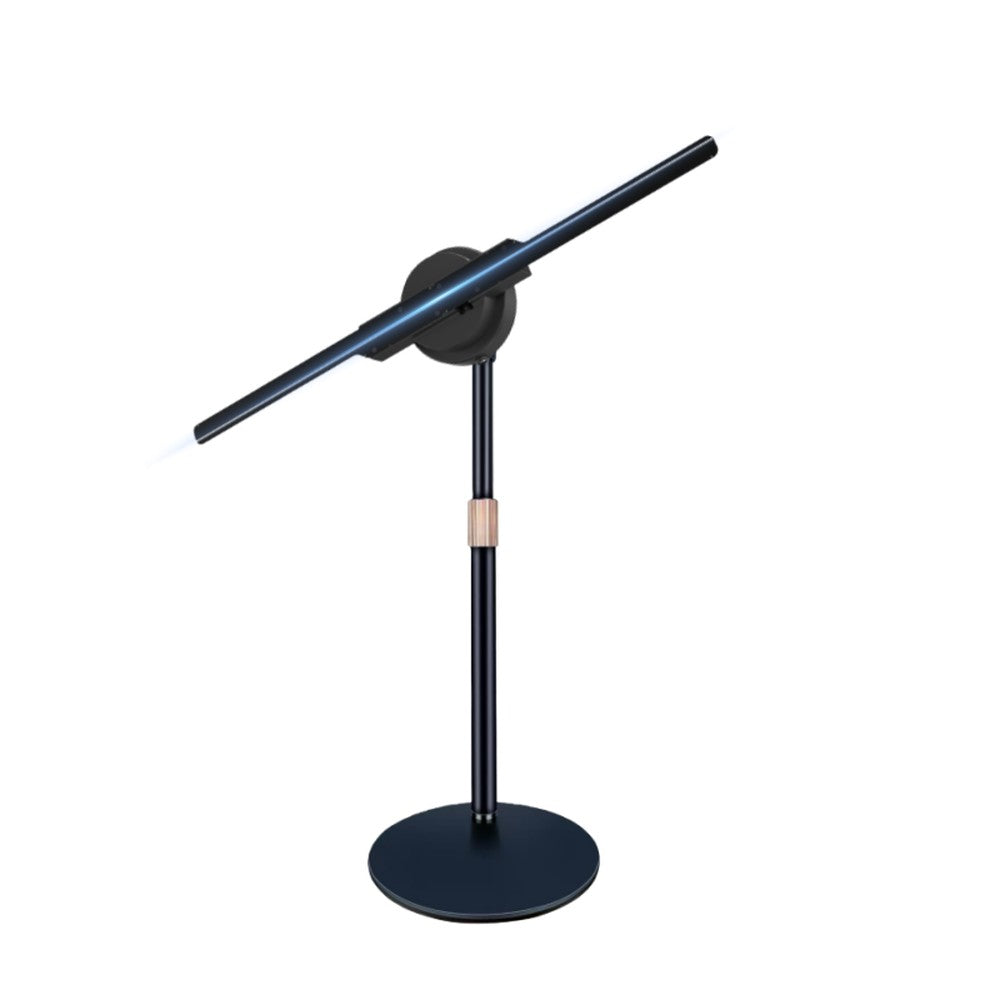 One hologram fan on the adjustable tabletop stand (holds 1 fan)