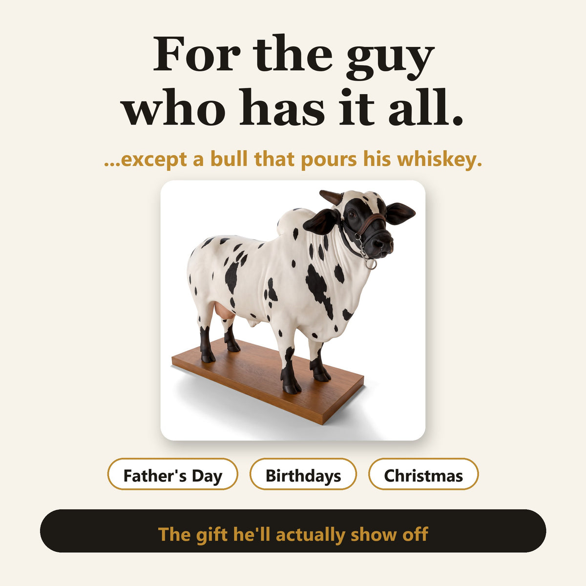 The Pour Bull, a gift for the guy who has it all