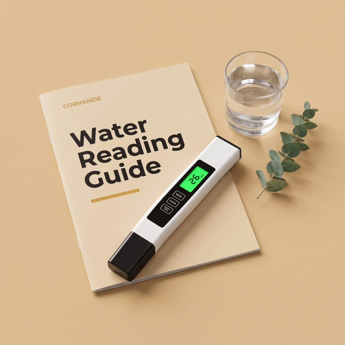Tester pen on the Water Reading Guide